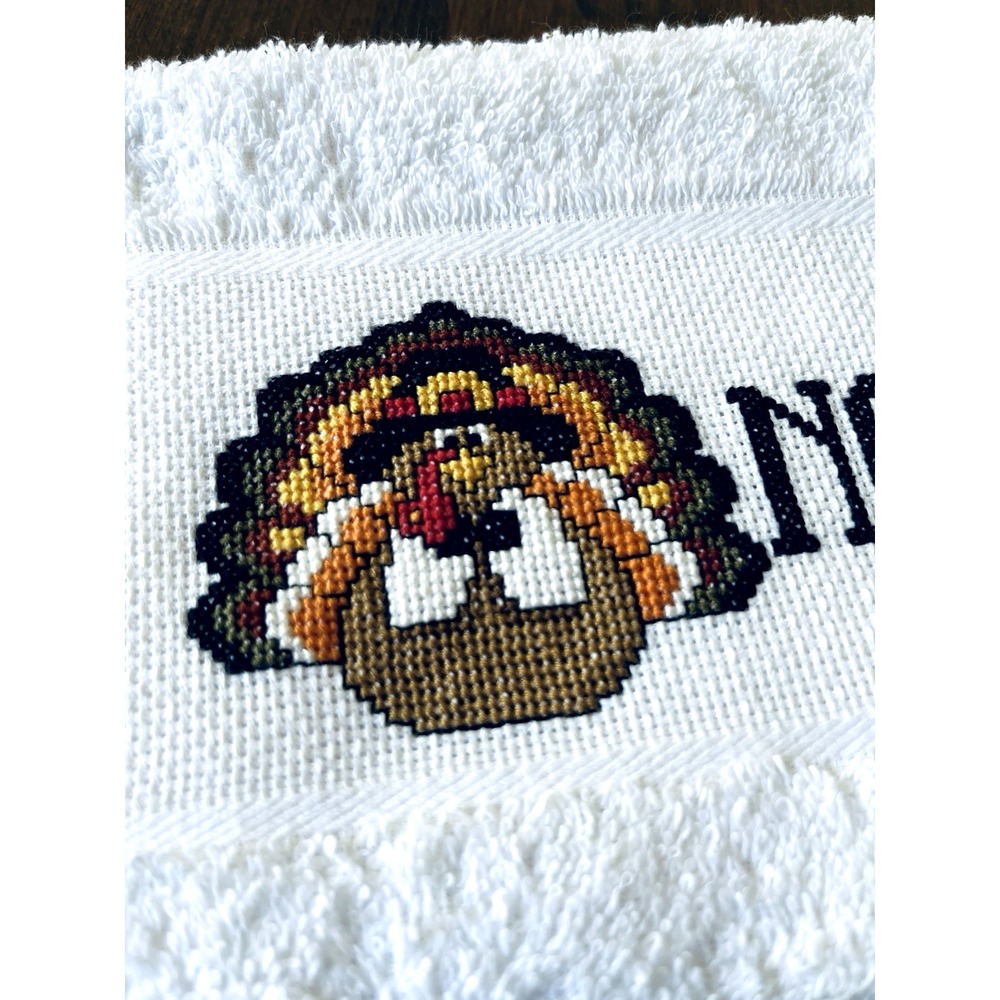 Vtg Cross Stitch Completed All 12 Months of the Year Dish Towels NEW - Picture 13 of 14